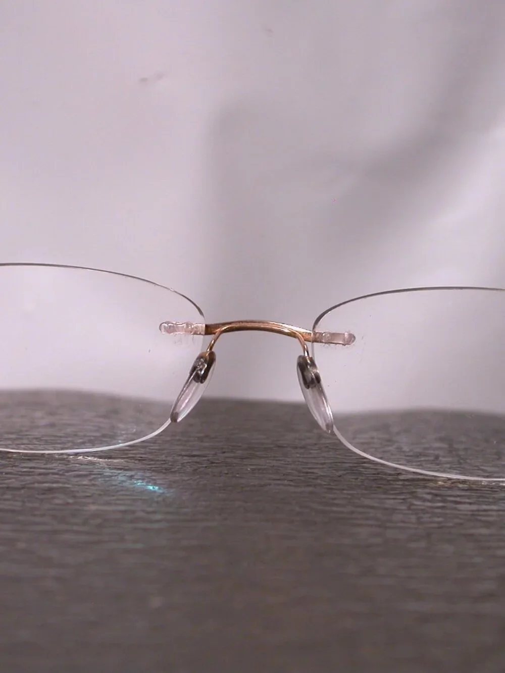 Silhouette Titan Frameless White and Gold Eyeglasses Made in Austria